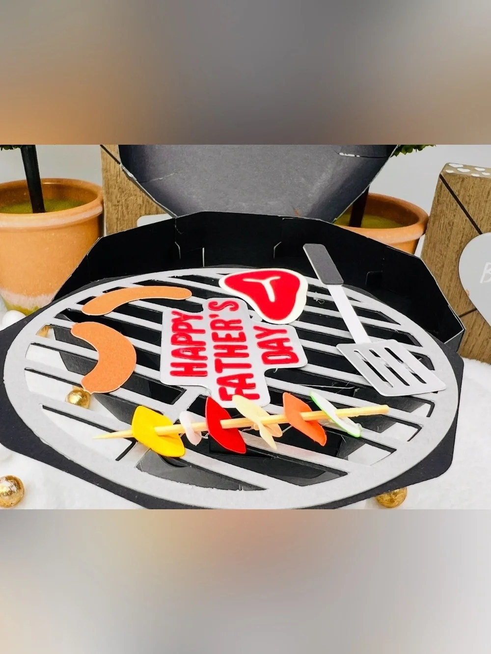 Father’s Day Grill Party Favor Box - black